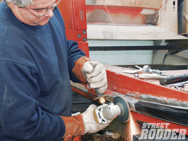 1934 Ford Coupe Body Panel Deburring