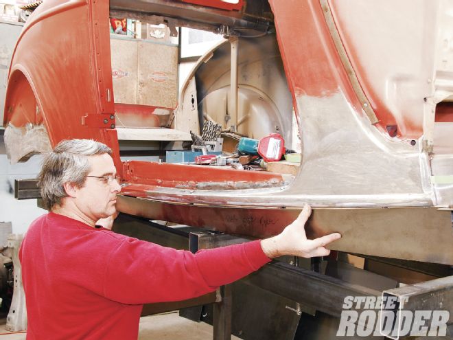 1934 Ford Coupe Steel Side Cover Mock