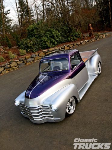 1001clt 11 Z+1947 Chevy Shop Truck Introduction+two Tone Paint Job