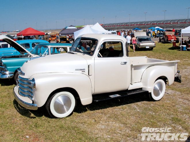 1001clt 12 Z+1947 Chevy Shop Truck Introduction+moon Disc Wheels