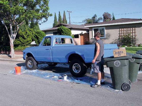 1972 Chevy Truck Paint rear View Blue Photo 9335783