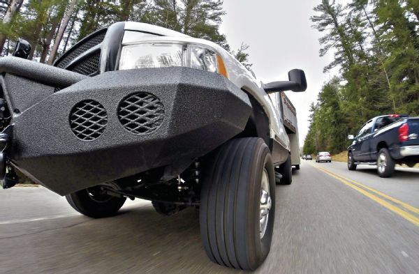 Wrestling with a stock 7,000-pound truck is not a job we’d want if we were a clutch, let alone in a modified Cummins-powered truck that frequently tows heavy loads. Where the factory clutch is easily overpowered in this scenario, the South Bend Street Dual Disk Clutch doesn’t even break a sweat. The slight increase in pedal effort is barely noticeable compared to the factory clutch—you do hear the dual friction discs and separator plate doing their job at certain rpm levels, but it’s a small price to pay when you need this level of holding power.