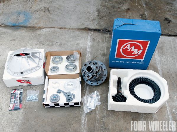 Typically, you want to replace everything when doing a rebuild. We used a Genuine Gear bearing kit and an AAM gearset, and we also upgraded to a beefy Genuine Gear G2 aluminum diff cover. The Ford Traction-Lok limited-slip differential was from Custom Differentials.