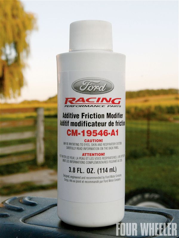The Ford Traction-Lok requires that a friction modifier be added to the gear oil to eliminate clutch chatter.