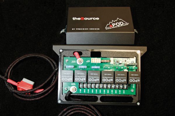 The brain box for the sPOD comes with various different amperage fuses and high-end relays already installed. However, each of the six spots can run up to 30 amps continuously if you’ve got a bunch of higher-draw accessories.