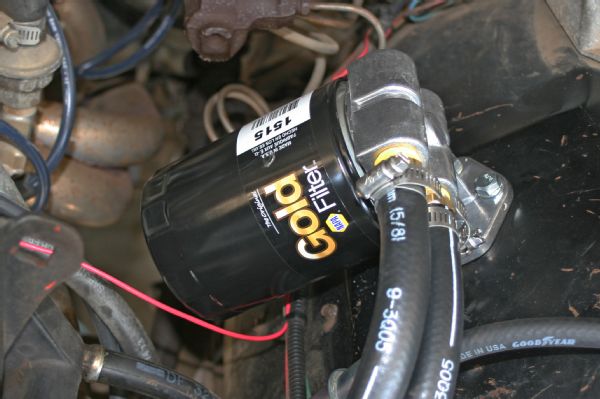 1979 Jeep Sj 360 V8 Oil Pump Rebuild Remote Filter Hose And Filter Installation Photo 134492687