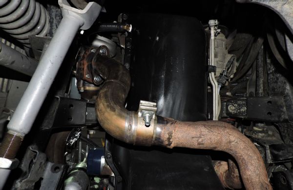 Banks Turbo Exhaust Down Tube Installed Photo 114148943