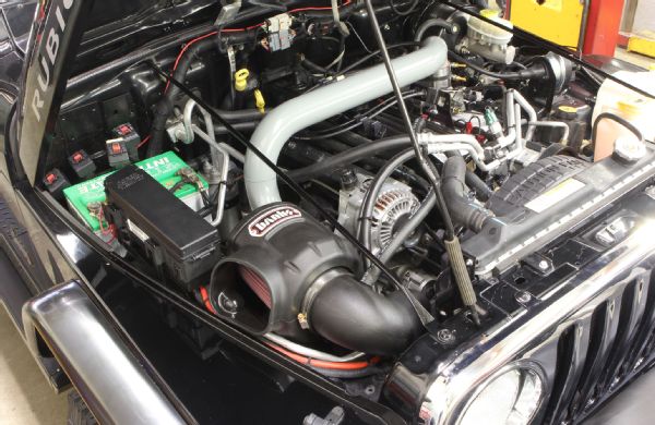 Banks Turbo Turbo Fully Installed On A TJ Wrangler Engine Shot Photo 114148949