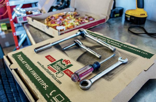 Tools On Pizza Box Photo 84657240