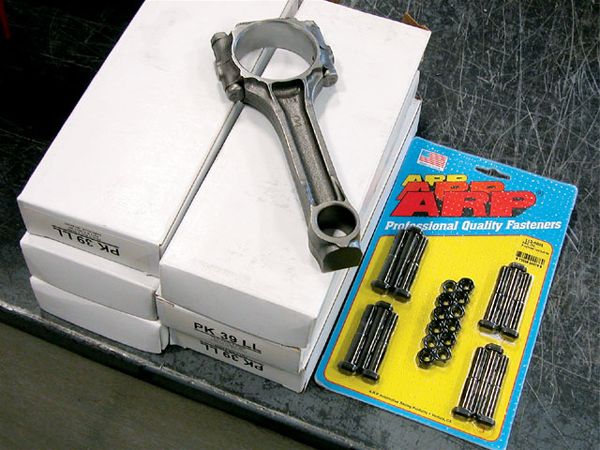 9. We used the 707 casting 258 connecting rods (5.875-inch length), really the only ones commonly available for the 258. We found that you can buy reconditioned rods via various outlets. We also replaced the stock bolts with aircraft-grade bolts from ARP.