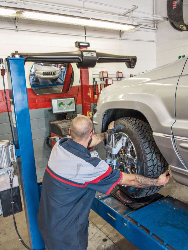 While I was at 4Wheel Parts getting the tires mounted, I also had them perform a four-wheel alignment. This is a good idea after you do any suspension work, and we did not want to take any chances of premature wear our brand-new Cooper tires.