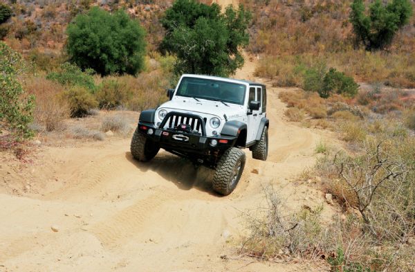 MetalCloak dual-rate coils, 35-inch Baja MTZs, and Old Man Emu shocks gave a cushy ride to our Rubicon. How can we complain? While a JK like this has a bolt-together no-brainer recipe that certain Jeep freaks will hate, some guys like this sort of thing. In fact, the majority of consumers like this sort of thing right now. That’s why bolt-on JK parts are flying off the shelves faster than any other off-road part made. If you want guaranteed, immediate off-road performance, a JK Rubicon with some good suspension and bigger tires is impossible to beat.