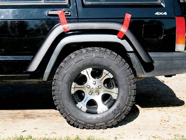 1998 Jeep Cherokee Goodyear Mtr Tires rear Taped Flare Photo 14742752