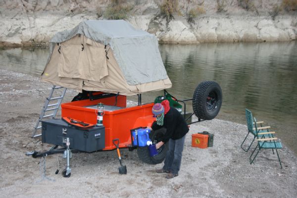 002 Custom Trailer Build Tilting Water Container Coffee Photo 168478337