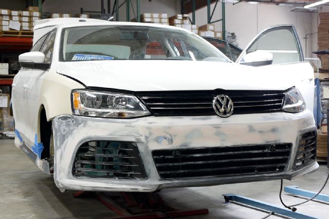 Sema 2013 VW jetta widebody build VW golf R front bumper 15