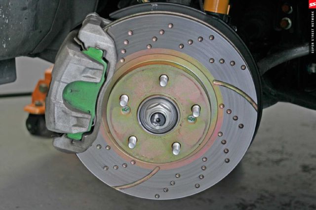 Braking system basics cross drilled and slotted rotor