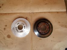 Ssts 0664 21+brake rotor hawk pads+old vs new rotor