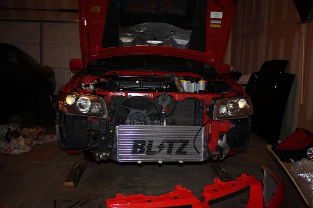 Mitsubishi lancer evolution tech blitz type CS front mount intercooler 02