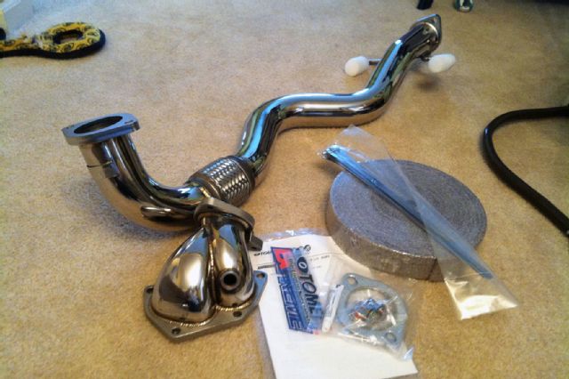 Mitsubishi lancer evolution VIII tomei expreme exhaust components tomei turbo elbow and downpipe 02