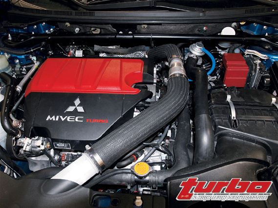 Turp_0807_01_z+2008_mitsubishi_evolution_x+engine_bay