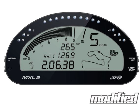Modp 1304 13 o+racing gear interior buyers guide+aim sports MXL2 data logger