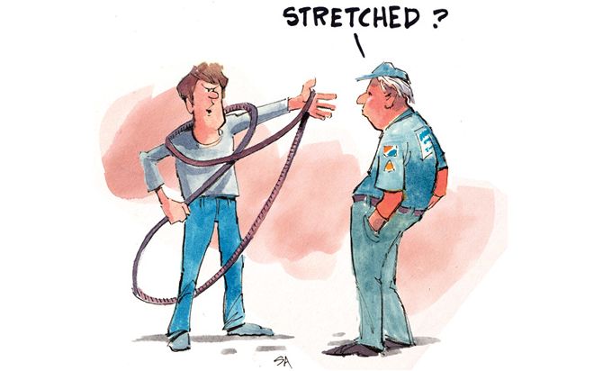 expert Advice stretched Belt Cartoon