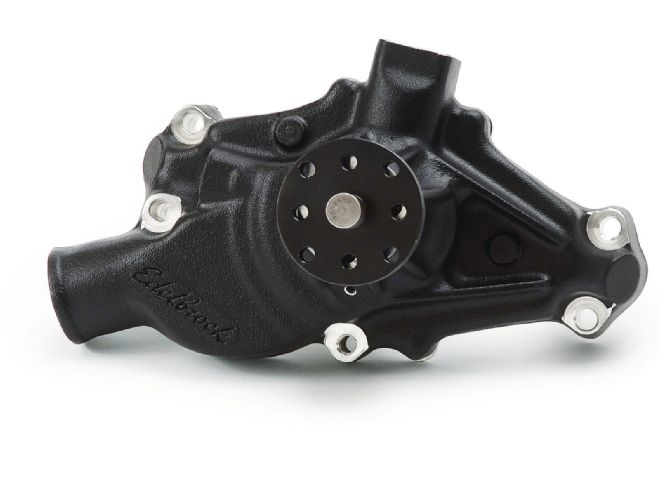 new Products Issue 9 edelbrock Black Powdercoated Water Pump