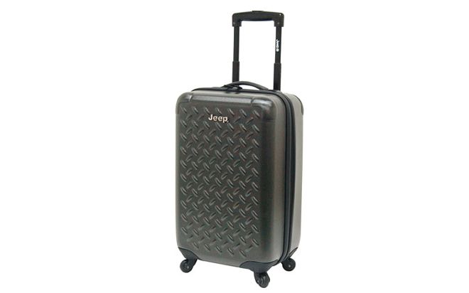 jeep Brand Luggage jeep All Terrain Upright 20 Inch Charcoal