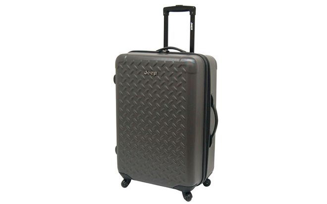 jeep Brand Luggage jeep All Terrain Upright 24 Inch Charcoal