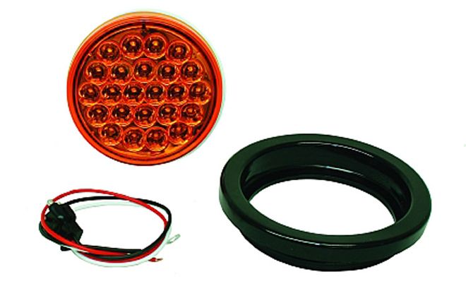 valley Lighting 24 Diode Led 4 In Round Sealed Park Turn Amber Kit