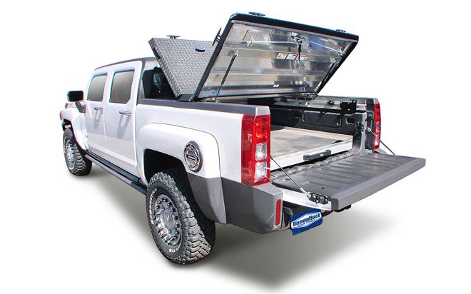 2009 Hummer H3t rear Truck Bed View