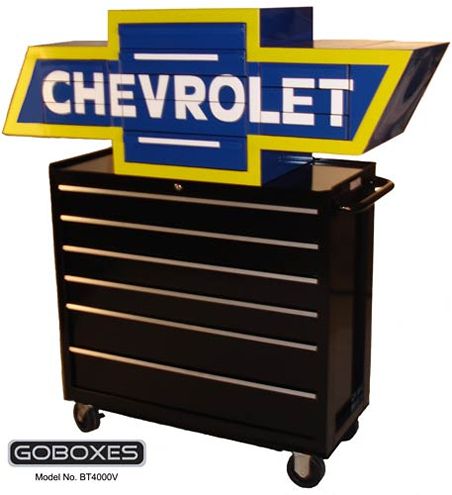 goboxes Chevrolet Bowtie Toolbox front View
