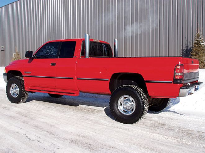 mbrp Smoker Stacks truck Side View