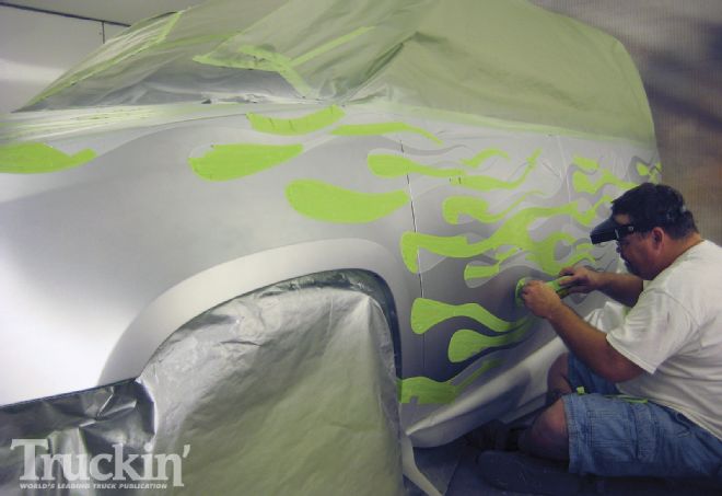 2007 GMC Yukon Custom Painted Flames - Apple Pie, Baseball, And Flames?