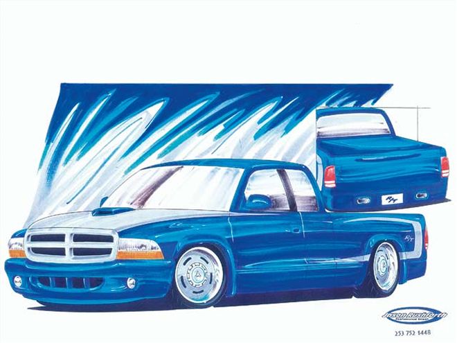 1999 Dodge Dakota paint Job Illustration View