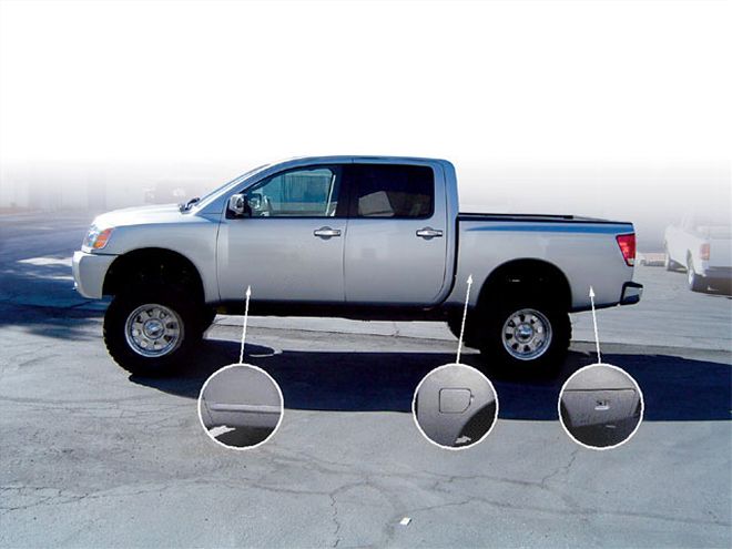 shaving Door Moldings Gas Door Utility Door Nissan Titan nissan Titan