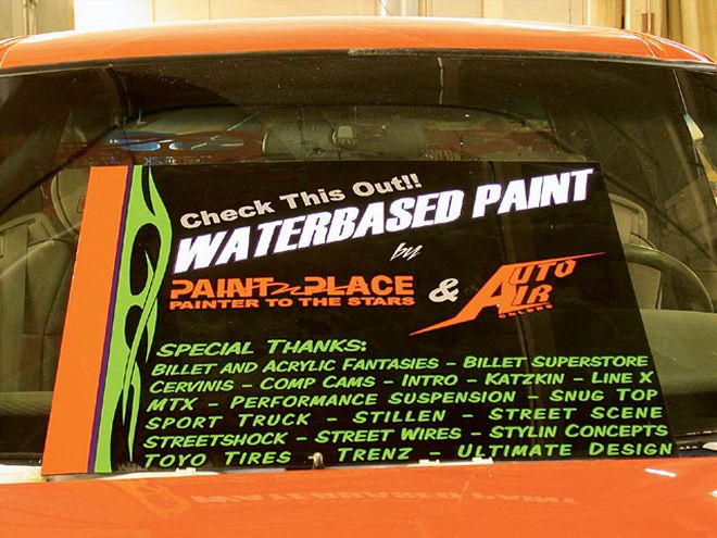 Back Window Sponsor Decal from Ultimate Design - Show Stickers