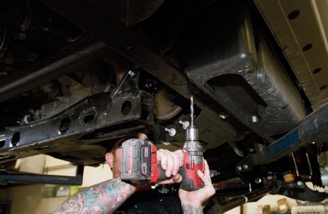 2015 Gmc Sierra Drilling Holes In Front Of Torsion Crossmember