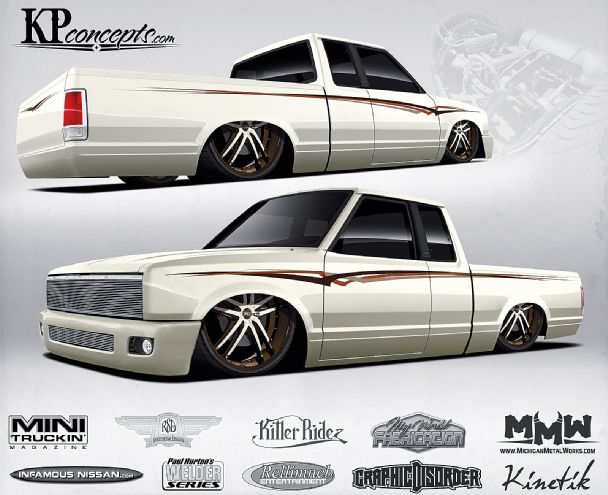 sema Slugfest 1986 Nissan 720 Render