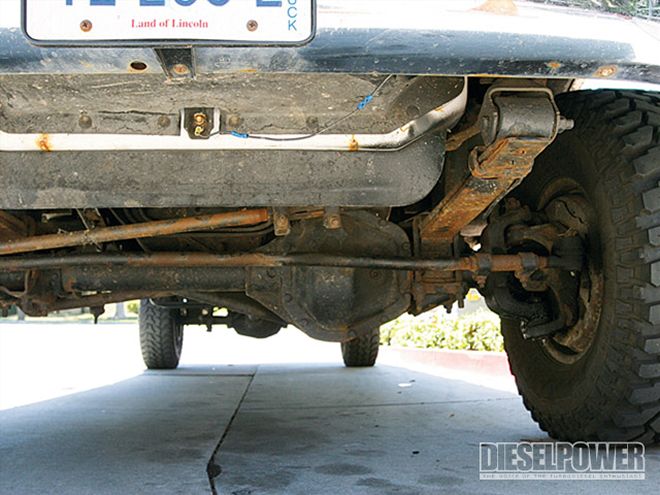 1997 Ford F350 Underbody Rust Removal before