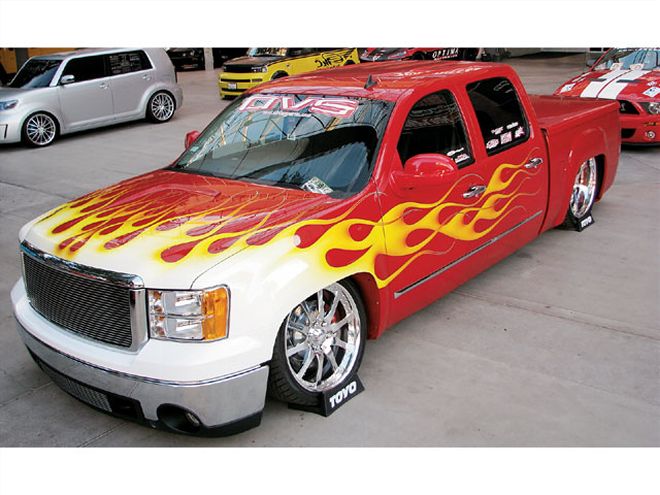 2007 Gmc Sierra Custom Airbag Suspension paint Flames