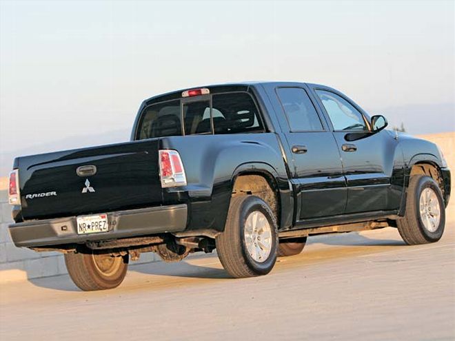 2006 Mitsubishi Raider rear Passengers Side View