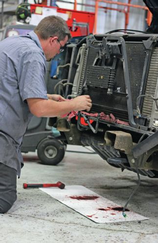 How To Clean A Stack Of Cooling Cores Transmission Cooler And Ac Condenser Removal