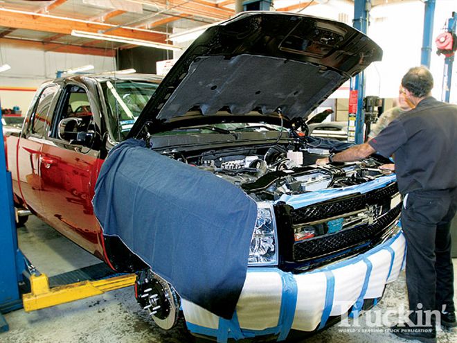 2009 Chevy Silverado Magnacharger Installation right Front Angle