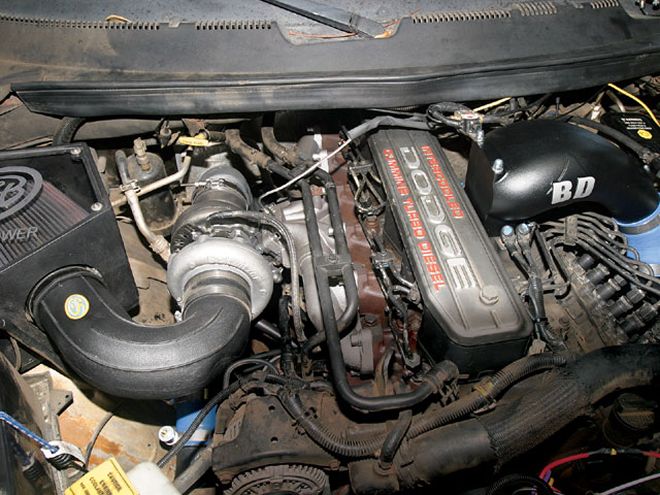 bd Diesel Super B Install engine Bay
