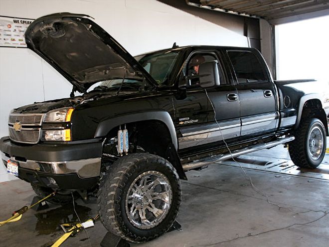 twin Turbo Duramax truck On Dyno