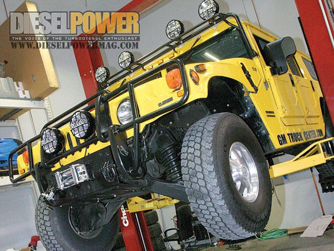 hummer H1 65 Diesel Upgrades on Lift