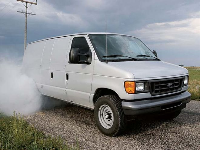 Ford E350 Front Passengers Side View Burnout