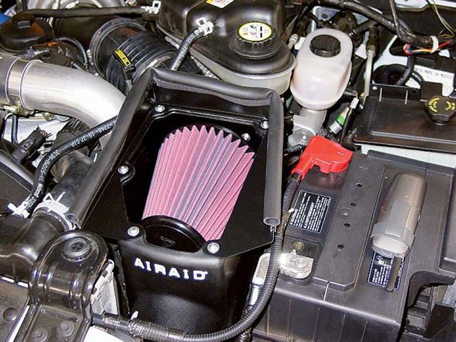 Ford Super Duty Engine Compartment Aftermarket Intake System
