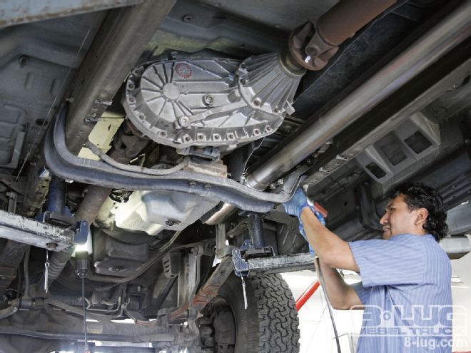 Ford F350 Transmission Swap - The Big, Purple Tranny